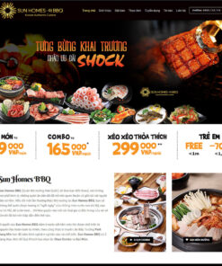 Mẫu web nhà hàng BBQ