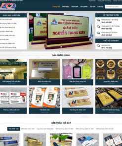 Mẫu web biển chức danh