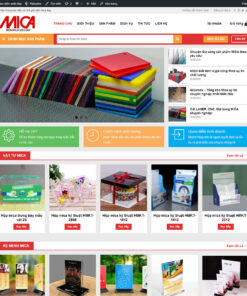 Mẫu web bán sản phẩm Mica