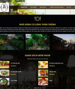 Mẫu website nhà hàng 02