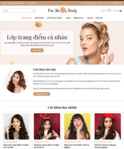 Mẫu web dạy trang điểm