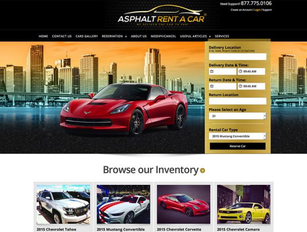 thiết kế website cho thuê xe ô tô
