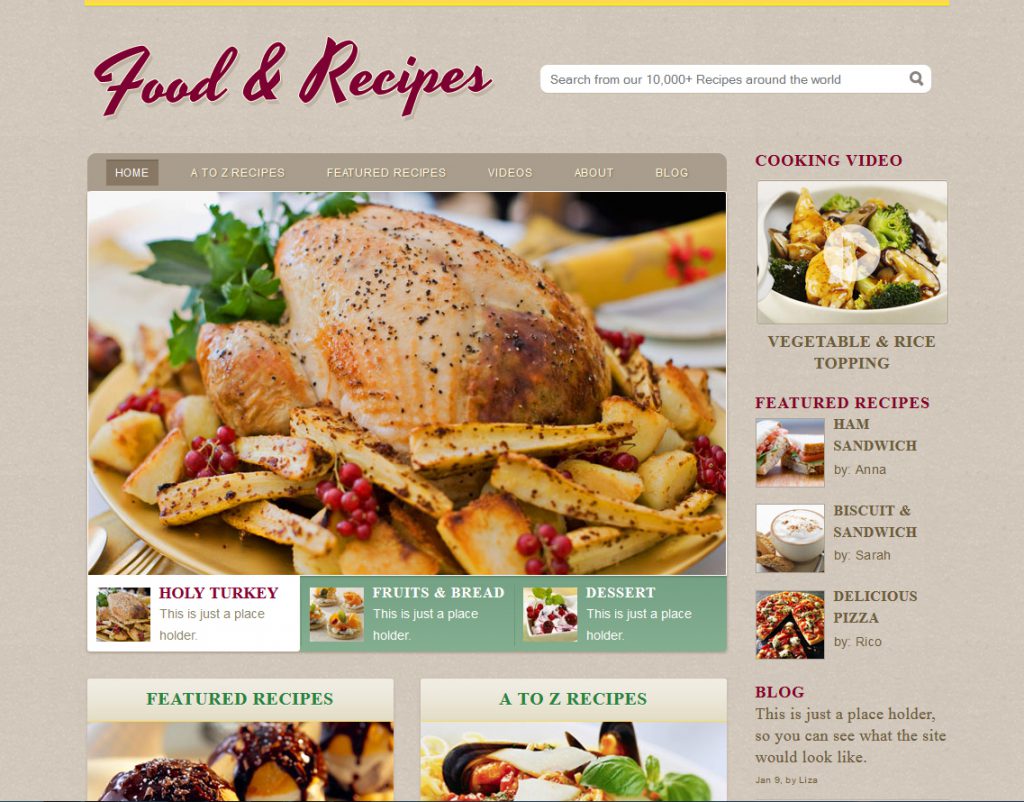 thiết kế trang web nhà hàng tại Đà Nẵng