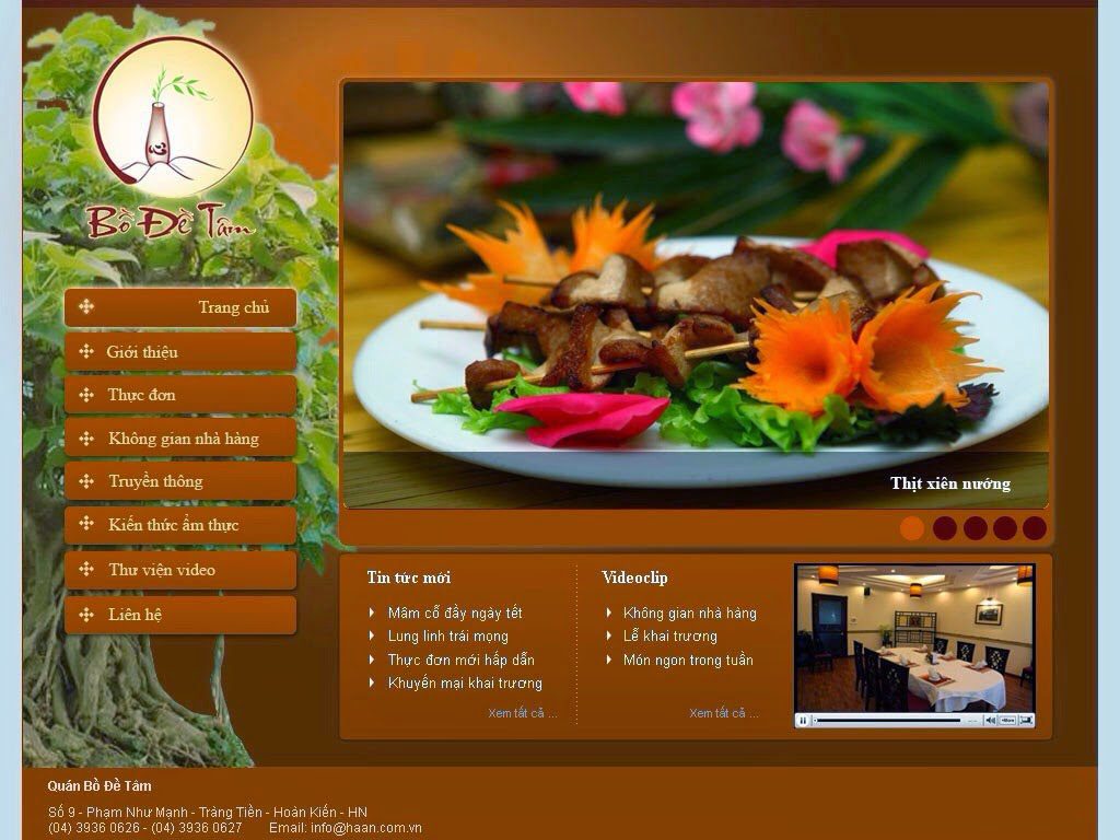  thiết kế web cho nhà hàng tại Đà Nẵng 