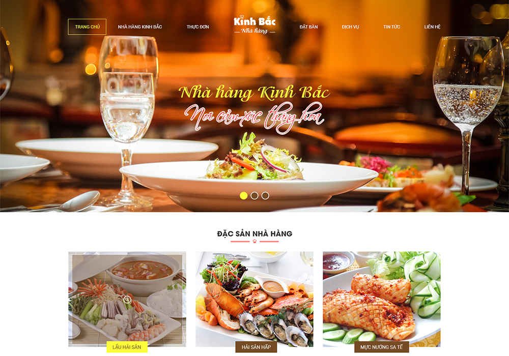 thiết kế web nhà hàng đẹp tại Đà Nẵng 