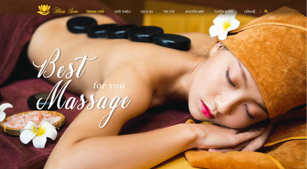 thiết kế website spa - massage