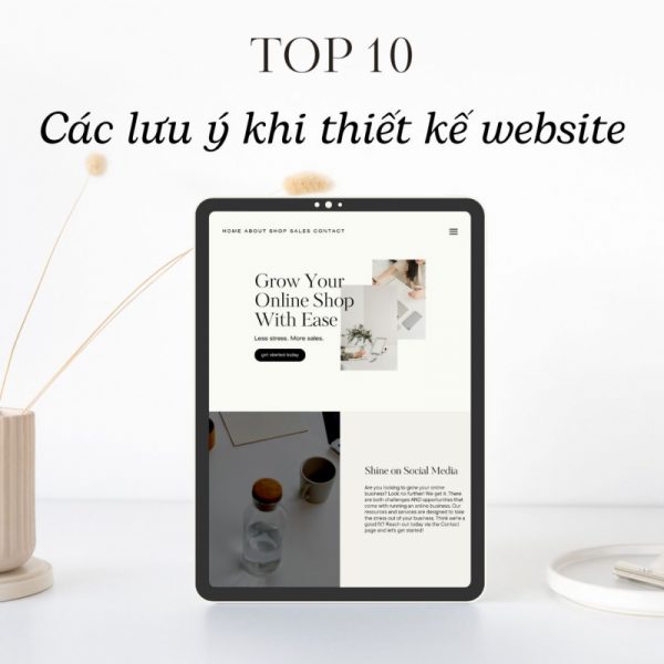 Top 10 các lưu ý khi thiết kế website