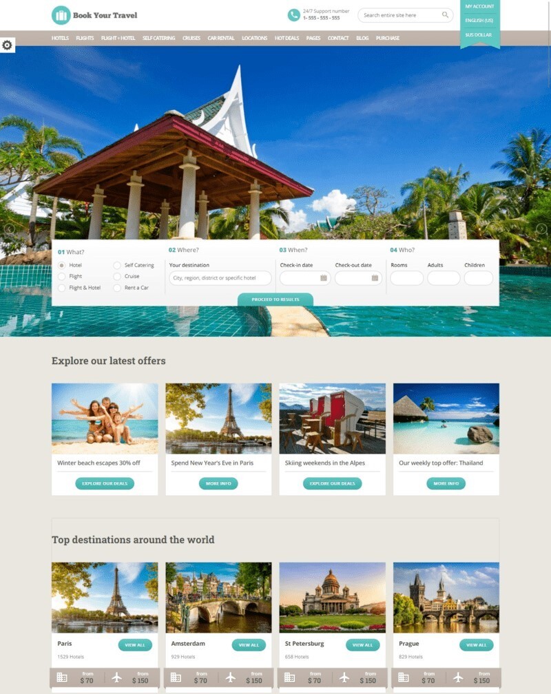 Ý tưởng thiết kế web du lịch
