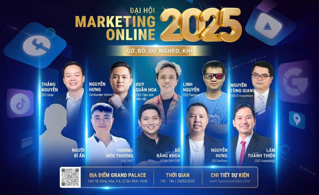 Sự kiện Đại hội Marketing Online 2025 - Gỡ bỏ sự nghèo khó