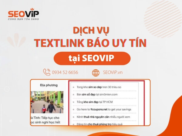 Dịch vụ mua bán textlink báo tại SEOVIP