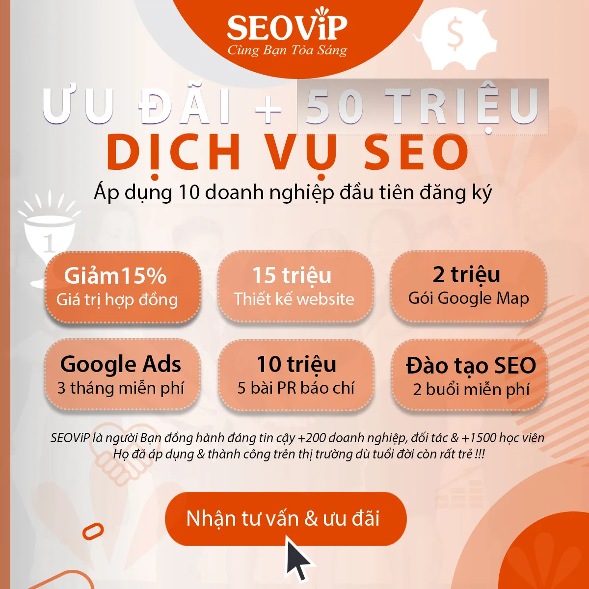 Ưu đãi Dịch vụ SEO từ khóa tổng thể tại SEOViP Agency