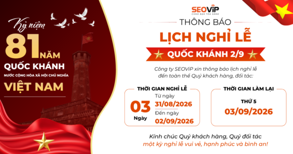THÔNG BÁO LỊCH NGHỈ LỄ QUỐC KHÁNH 2/9